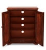 Stanfield Sheesham Wood Shoe Cabinet In Honey Oak Finish