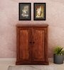 Stanfield Sheesham Wood Shoe Cabinet In Honey Oak Finish