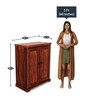 Stanfield Sheesham Wood Shoe Cabinet In Honey Oak Finish