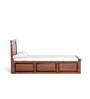 Stanfield Sheesham Wood Single Bed With Box Storage In Honey Oak Finish