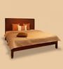 Stanford Leather King Size Bed In Cognac Finish