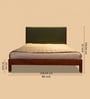 Stanford Leather King Size Bed In Green Finish