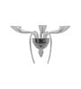 Stanford Triple Arm Crystal Wall Light With Clear Glass & Chrome Finish Modern Decorative Wall Lamp For Bedroom, Living Room & Hallway (Led Compatible)