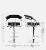 Stanley Leatherette Bar Stool In Black Colour
