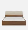 Stanley Queen Size Bed in Exotic Teak and Light Oak Finish with Box Storage