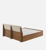 Stanley Queen Size Bed in Exotic Teak and Light Oak Finish with Box Storage