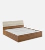 Stanley Queen Size Bed in Exotic Teak and Light Oak Finish with Box Storage