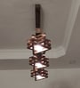 Star 3 Lights Brown Solid Wood Linear Chandelier Cluster Hanging Light