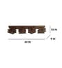 Star 4 Lights Brown Solid Wood Flush Mounted Ceiling Light