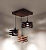 Star Brown Solid Wood  Cluster Hanging Light