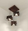 Star Brown Solid Wood  Cluster Hanging Light
