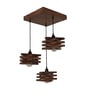Star Brown Solid Wood  Cluster Hanging Light
