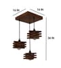 Star Brown Solid Wood  Cluster Hanging Light