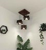Star Brown Solid Wood  Cluster Hanging Light