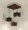 Star Brown Solid Wood  Cluster Hanging Light