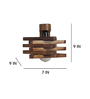 Star Brown Solid Wood Wall Sconces