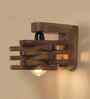 Star Brown Solid Wood Wall Sconces