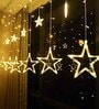 Star Curtain LED Lights (Yellow, 2.5 Meter, 138 LED,Corded electric,Plastic,Oval) (Assorted Design)