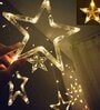 Star Curtain LED Lights (Yellow, 2.5 Meter, 138 LED,Corded electric,Plastic,Oval) (Assorted Design)