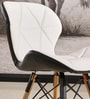 Star Leatherette Iconic Chairs in White & Black Colour