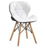 Star Leatherette Iconic Chairs in White & Black Colour
