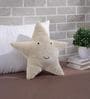 Beige Cotton Star Shaped Cushion