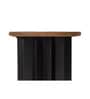 Star Side Table Exotic Teak In Matte Black Finish