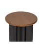 Star Side Table Exotic Teak In Matte Black Finish
