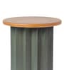Star Side Table Exotic Teak In Olive Green Finish