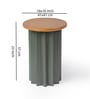 Star Side Table Exotic Teak In Olive Green Finish