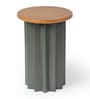 Star Side Table Exotic Teak In Olive Green Finish