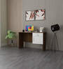 Star Writing Table in Lyon Teak & White Colour