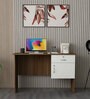 Star Writing Table in Lyon Teak & White Colour