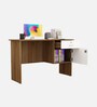 Star Writing Table in Lyon Teak & White Colour
