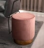 Starberry Velvet Seating Stool in Pink Colour