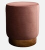 Starberry Velvet Seating Stool in Pink Colour