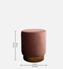Starberry Velvet Seating Stool in Pink Colour