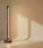 Stargate Brown Wooden LED Floor Lamp with brown base