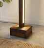 Stargate Brown Wooden LED Floor Lamp with brown base