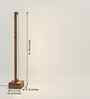 Stargate Brown Wooden LED Floor Lamp with brown base