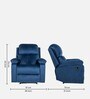 Stargazer Fabric Manual 1 Seater Recliner in Blue Colour