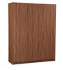 Stark 4 Door Wardrobe in Walnut Finish with Mirror