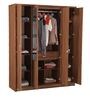 Stark 4 Door Wardrobe in Walnut Finish with Mirror