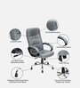Stark Leatherette Executive Chair in Grey Colour