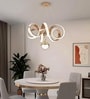 Starlic 100 cm Modern LED Ceiling Chandelier | Height Adjustable Designer Wave Light with Globe | 3 Light Modes | Luxury Hanging Ceiling Lamp for Living Room, Dining, Bedroom & Office D cor