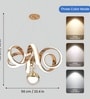 Starlic 100 cm Modern LED Ceiling Chandelier | Height Adjustable Designer Wave Light with Globe | 3 Light Modes | Luxury Hanging Ceiling Lamp for Living Room, Dining, Bedroom & Office D cor