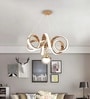 Starlic 100 cm Modern LED Ceiling Chandelier | Height Adjustable Designer Wave Light with Globe | 3 Light Modes | Luxury Hanging Ceiling Lamp for Living Room, Dining, Bedroom & Office D cor
