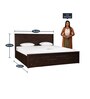 Starlight King Size Bed with Storage in Walnut Finish
