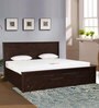 Starlight King Size Bed with Storage in Walnut Finish