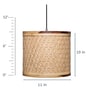 Starnet Bamboo Cylindrical Hanging Light (Beige)